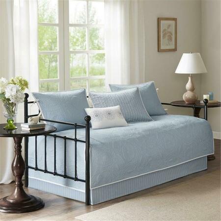 MADISON PARK Polyester Solid Day Bed Cover, Blue MP13-3976